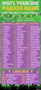 Mardi Gras Parade Name 2017